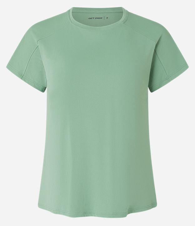 Camiseta Esportiva em Microfibra com Abertura nas Costas e Pala no Ombro - 1