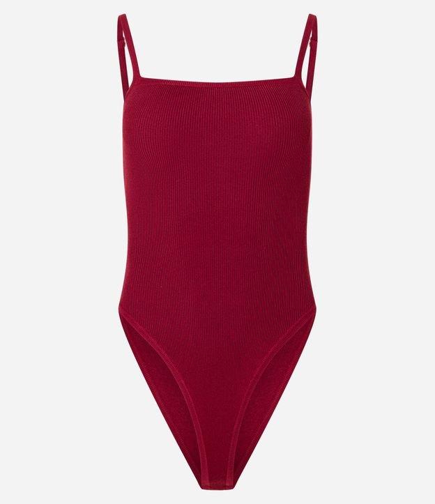 Body de Alça em Tricô com Textura Canelada - 1