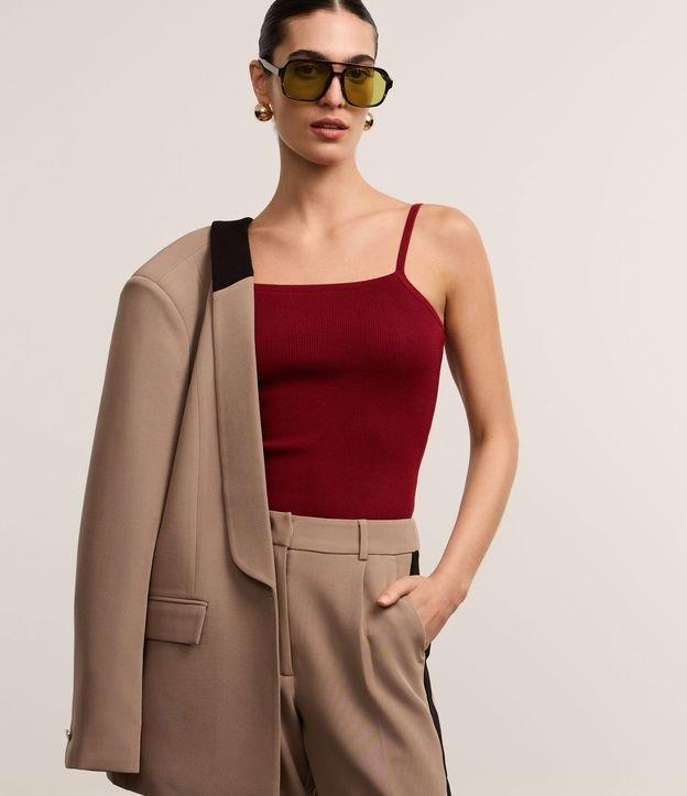 Body de Alça em Tricô com Textura Canelada - 2