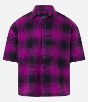 Camisa Oversized em Flanela com Estampa Xadrez - 1