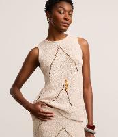 Blusa Alongada Texturizada com Entremeios Diagonais - 2