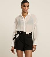 Short Alfaiatado Cintura Alta com Passantes no Cós - 3