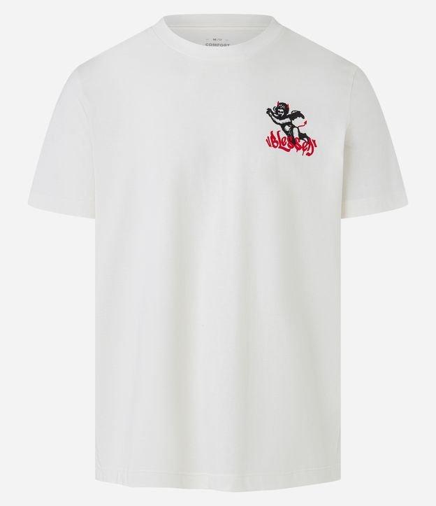 Camiseta Comfort em Algodão com Estampa Circulo de Anjos - 1