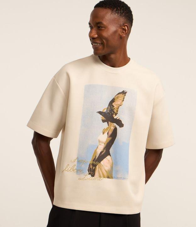 Camiseta Overboxy em Algodão com Lettering Bordado - 2