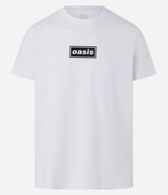 Camiseta Regular em Algodão com Estampa Banda Oasis