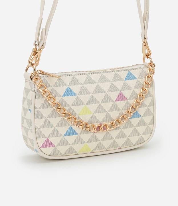 Bolsa Baguete Pequena com Detalhe de Corrente - 1