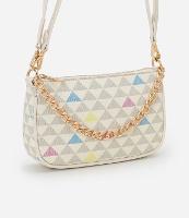 Bolsa Baguete Pequena com Detalhe de Corrente - 1