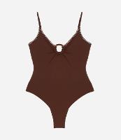 Maiô em Microfibra com Argola no Busto e Pespontos Contrastantes - 1