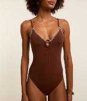 Maiô em Microfibra com Argola no Busto e Pespontos Contrastantes - 2