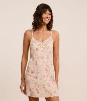 Camisola Curta em Viscose com Estampa Floral e Renda - 2