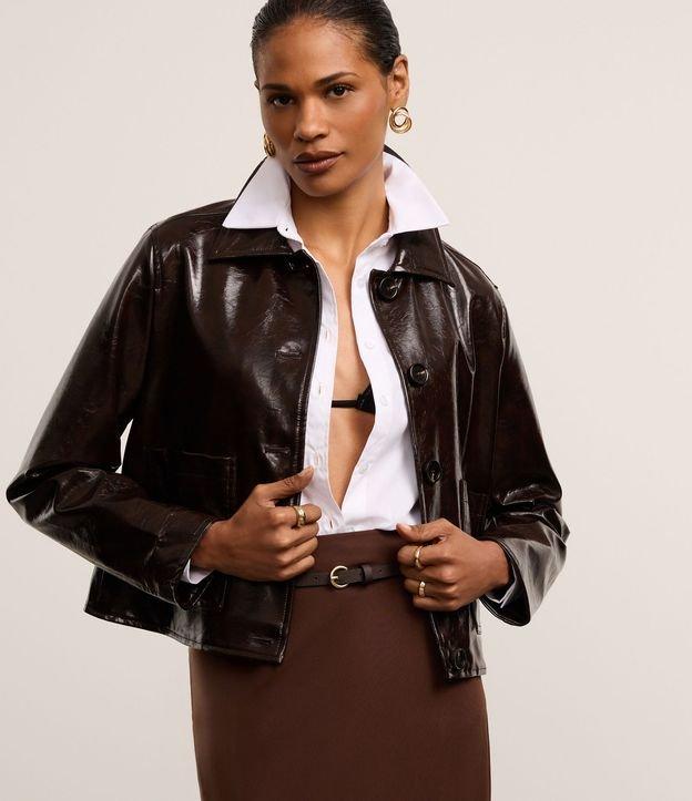 Jaqueta em PU com Textura e Efeito Vinil - 2