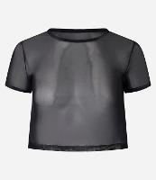 Camiseta Cropped Esportiva em Tule - 1