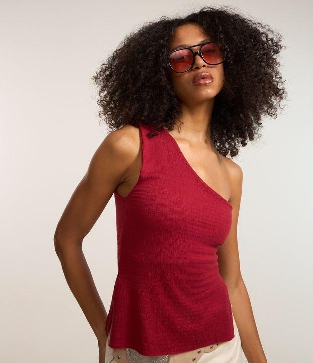 Blusa Texturizada com Ombro Só - 2