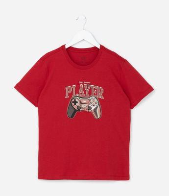 Camiseta Infantil com Estampa de Vídeo Game e Capivara - Tam 5 A 14 Anos