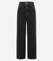 Calça Reta Comfort em Sarja com Cintura Alta - 1