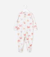 Macacão Infantil Tricô com Borboleta - Tam RN a 18 Meses - 1