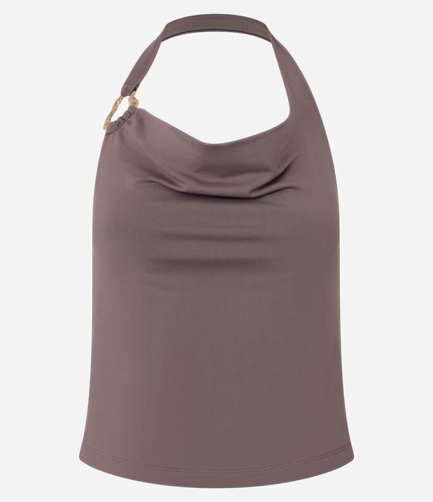 Blusa Frente Única em Poliamida com Decote Degagê - 1