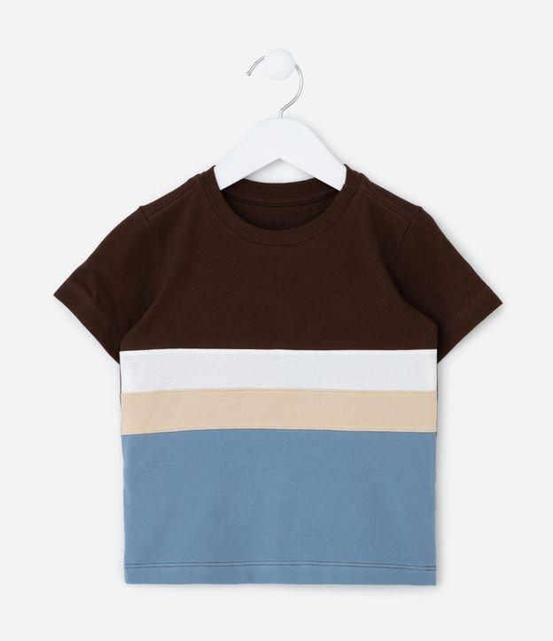 Camiseta Infantil com Blocos de Cor - Tam 1 a 6 Anos - 1