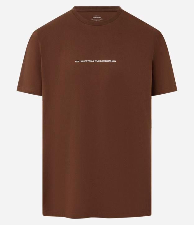 Camiseta Comfort em Algodão com Estampa de Paisagem e Lettering - 1