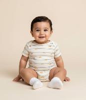 Body Infantil com Estampa Carrinhose Listras - Tam RN a 18 meses - 2