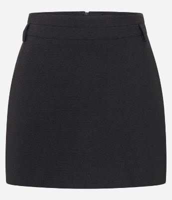 Short Saia Alfaiatado com Pespontos e Passantes no Cós