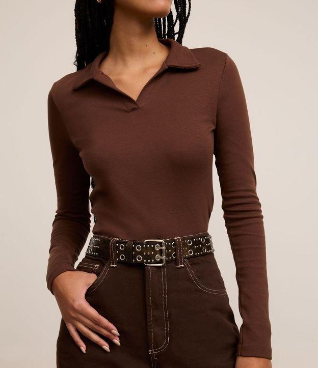 Cinto Médio com Efeito Desgastado e Fivela Dupla com Ilhós - 1