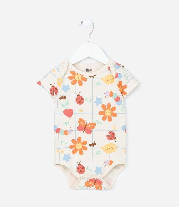Body Infantil com Estampa Bichinhos e Florzinhas - Tam RN a 18 meses - 1