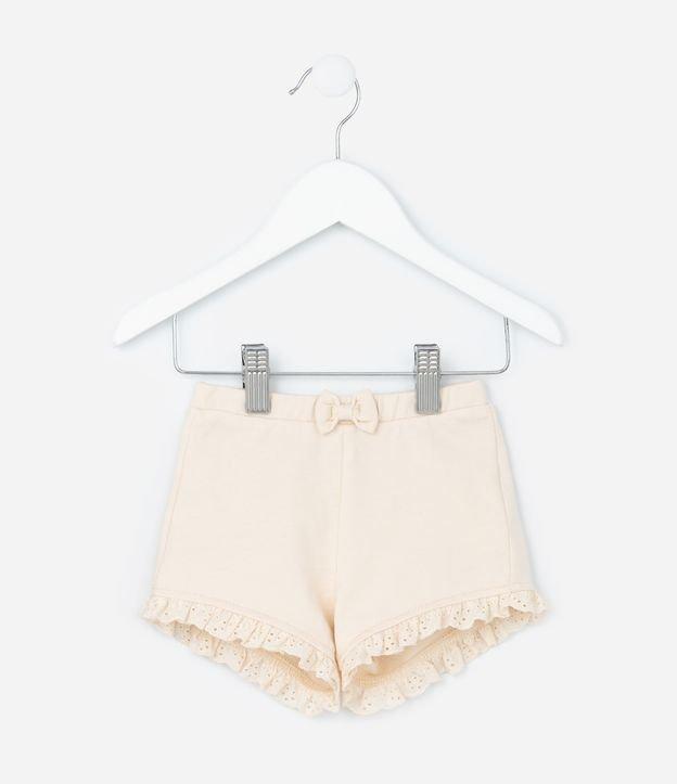 Short Infantil com Babadinhos e Laço - Tam 0 a 18 meses - 1