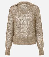 Blusa em Tricô com Gola Polo e Ponto Vazado - 1