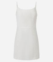 Vestido Tubinho Curto em Sarja com Alças Finas - 1