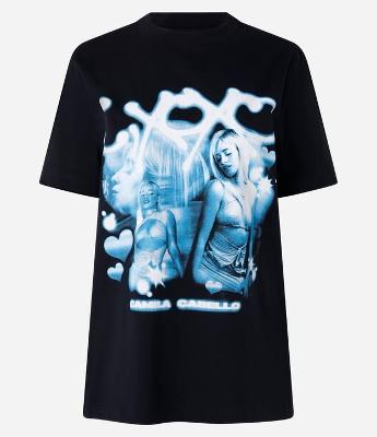 Camiseta longada em Algodão com Estampa Camila Cabello