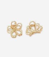 Kit 02 Piranhas de Cabelo em Formas de Concha e Flor Vazadas - 1