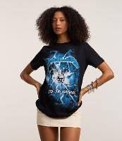 Camiseta Alongada em Algodão cm Estampa Banda Metallica - 2