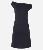 Vestido Godê em Microfibra com Decote Assimétrico - 1