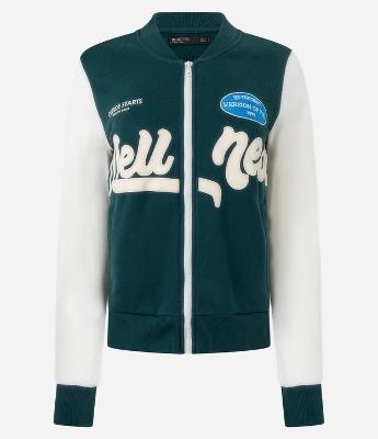 Casaco Slim Aberto em Moletom Quentinho com Estampa Wellness