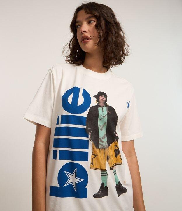 Camiseta Alongada em Algodão com Estampa Billie Eilish - 2