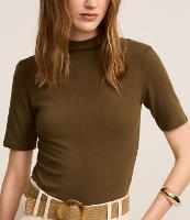 Blusa Básica Ajustada em Algodão com Golinha alta - 4