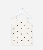 Regata Canelada com Estampa de Tulipas - Tam 1 a 6 anos - 1