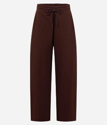 Calça Barrel em Moletom com Forro Fleece e Amarração na Cintura