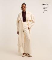 Calça Pantalona em Algodão com Linho e Cós Assimétrico - 1