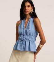 Blusa Texturizada com Elástico Duplo e Amarração - 1