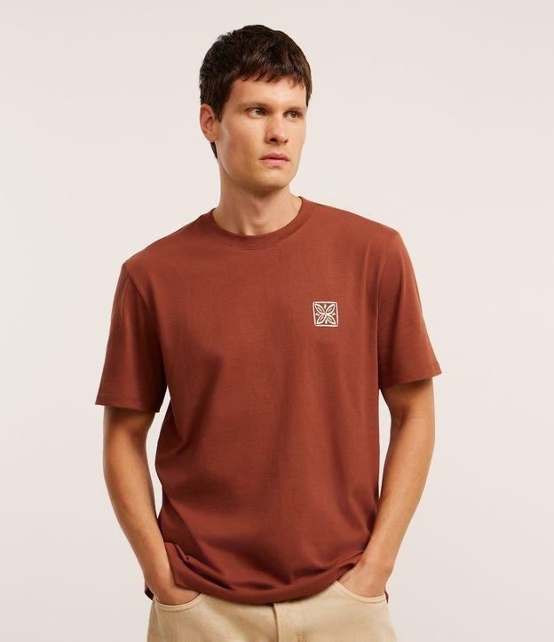 Camiseta Comfort em Algodão com Estampa Localizada e Lettering - 1