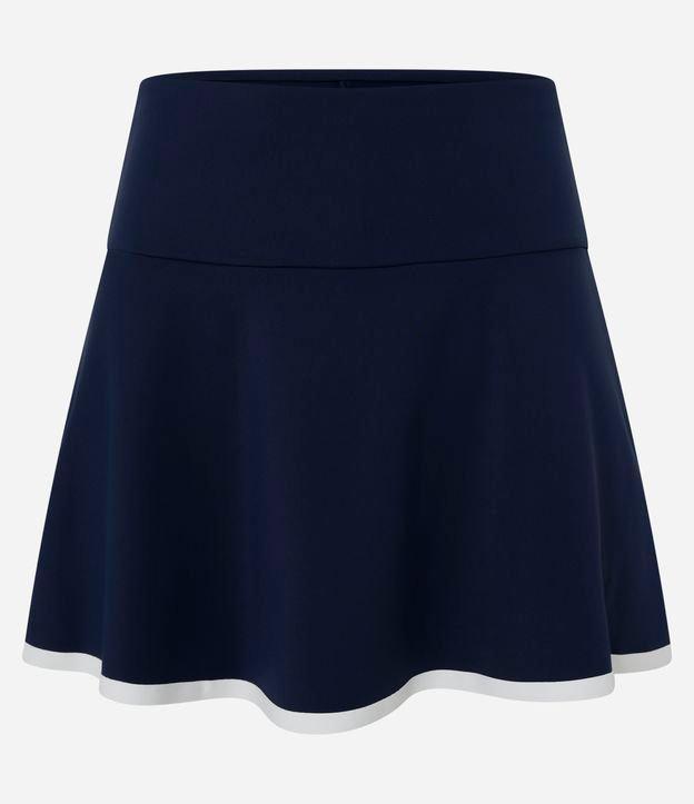 Short Saia Esportivo em Microfibra com Barra Contrastante - 1
