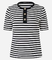 Blusa Slim Listrada em Ribana com Textura Canelada - 1