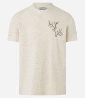 Camiseta Regular em Algodão com Bordado Floral - 1