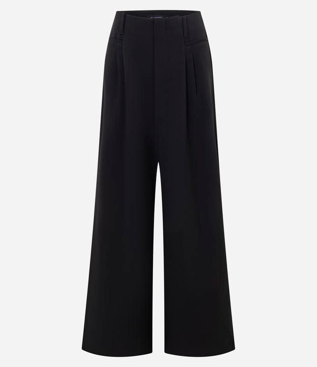 Calça Wide Leg Alfaiatada com Pregas Duplas - 2