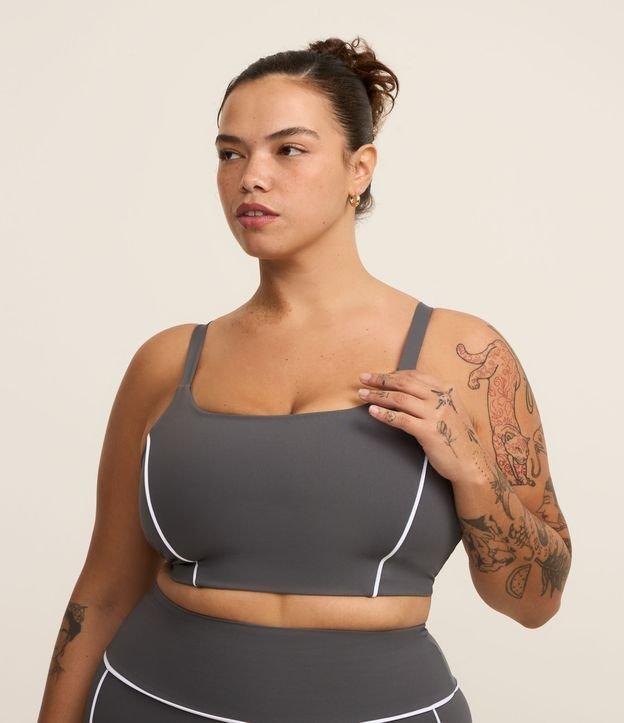 Top Esportivo em Tecnologia Dry com Contrastes Curve & Plus Size - 1