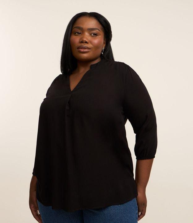 Blusa em Viscose com Manga 3/4 Curve & Plus Size - 1