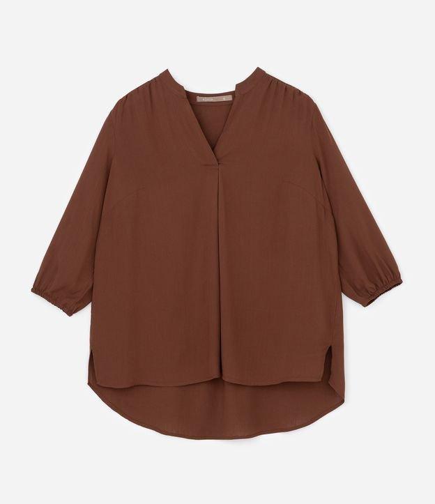 Blusa em Viscose com Manga 3/4 Curve & Plus Size - 1