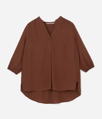 Blusa em Viscose com Manga 3/4 Curve & Plus Size